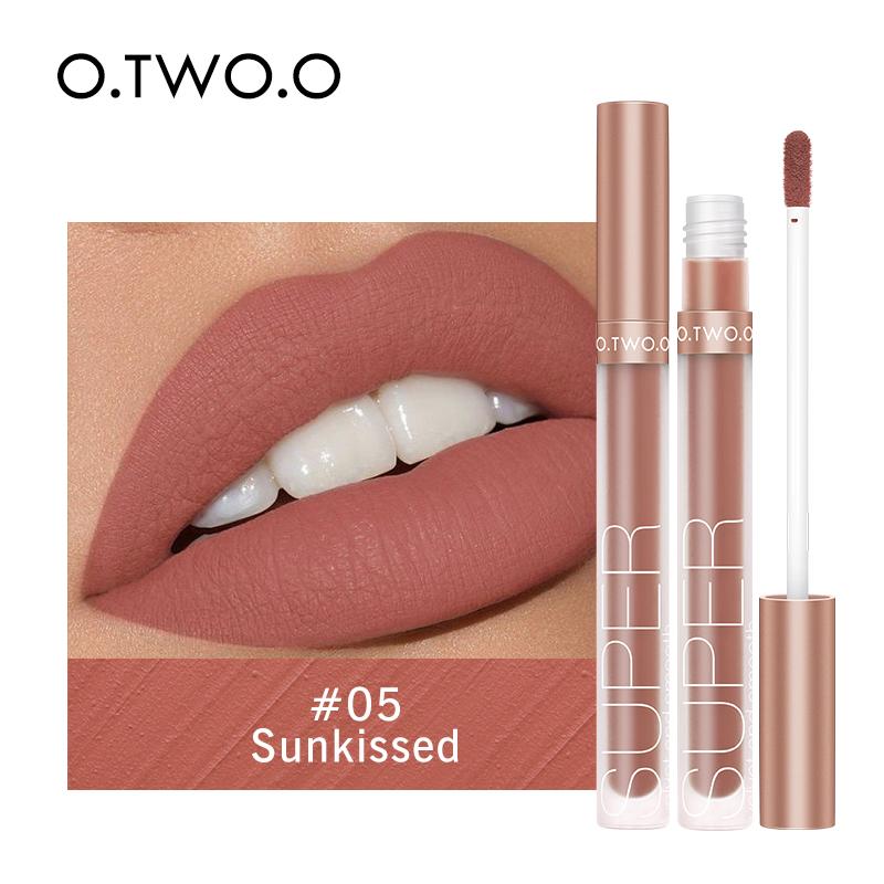 O.TWO.O Пигмент для блеска для губ, матовый бархатный макияж, водостойкая долговечная жидкая помада телесного цвета, коричневый, красный цвет для женщин 9134