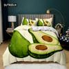 Комплект постельного белья с авокадо Комплект постельного белья с милыми фруктами Покрывало для одеяла Queen Tropical Botanical Cartoon Полиэстеровое одеяло