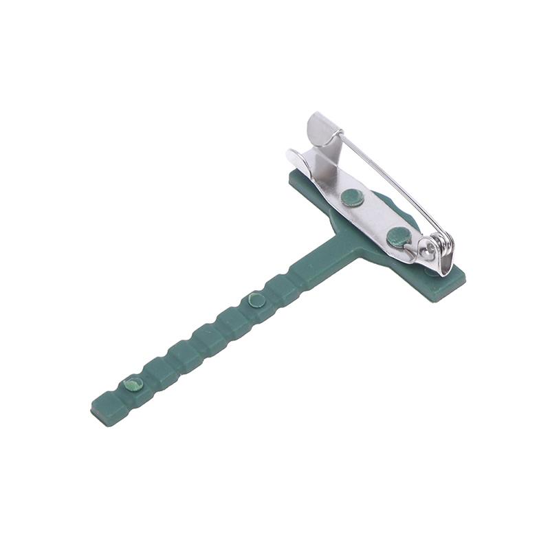 10Pcs Diy Art Plant Flower Brooch Holder Fixed Clip T Shape Triangle Pin