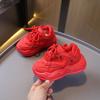 Детская спортивная обувь 2025 осень новая подошва на платформе мальчиковые кроссовки папы легкие девичьи маленькие белые туфли детские маленькие красные туфли
