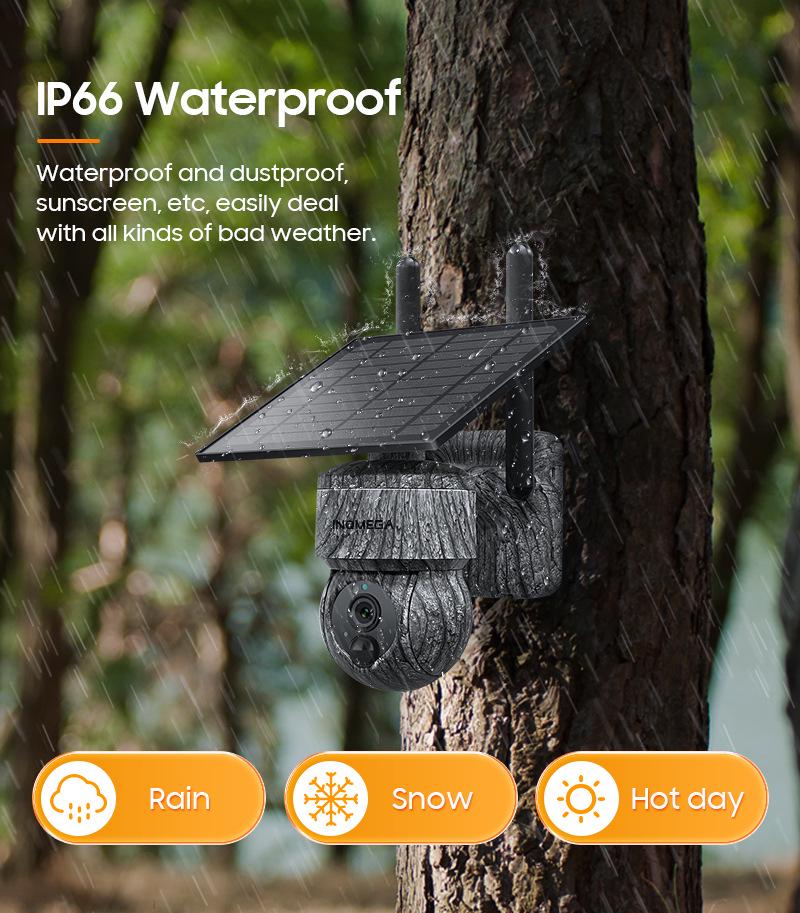 4G Wireless PTZ Outdoor Dome Camera - HD Night Vision, Solar-Powered, Waterproof Surveillance System