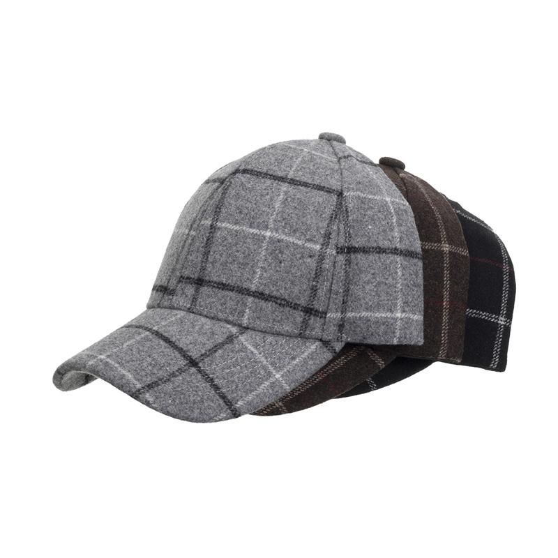 Autumn Winter Plaid Cap Men Baseball Cap Women Sun Hat Ponytail Panama Cap Visor Hats Snapback Hat