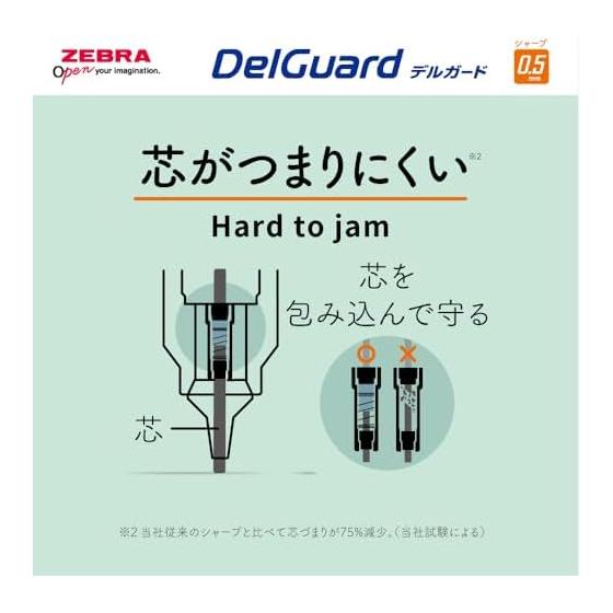 Механический карандаш Zebra Delguard 0,5 мм мягкий пастельный мягкий красный 1 шт. P-MA85-SP-K-SFR