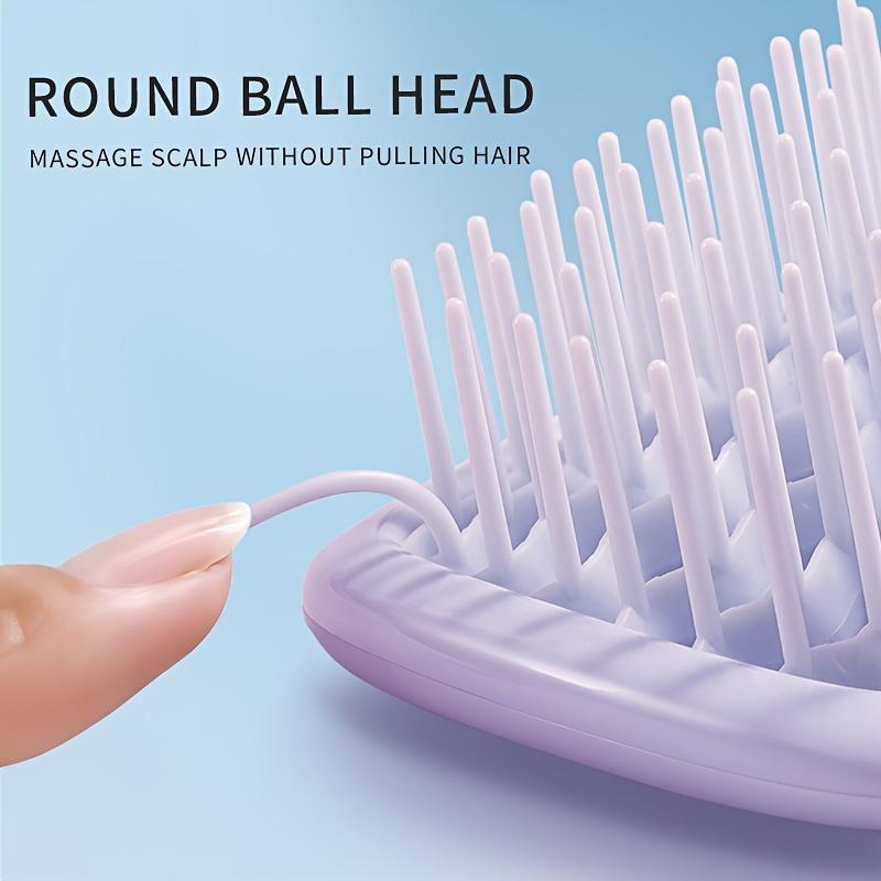 1 шт. Квадратная полая расческа для волос для мужчин и женщин | Расческа с широкими зубьями для легкого распутывания и массажа кожи головы, Вентилируемая распутывающая расческа для влажных волос, Пружинящая расческа