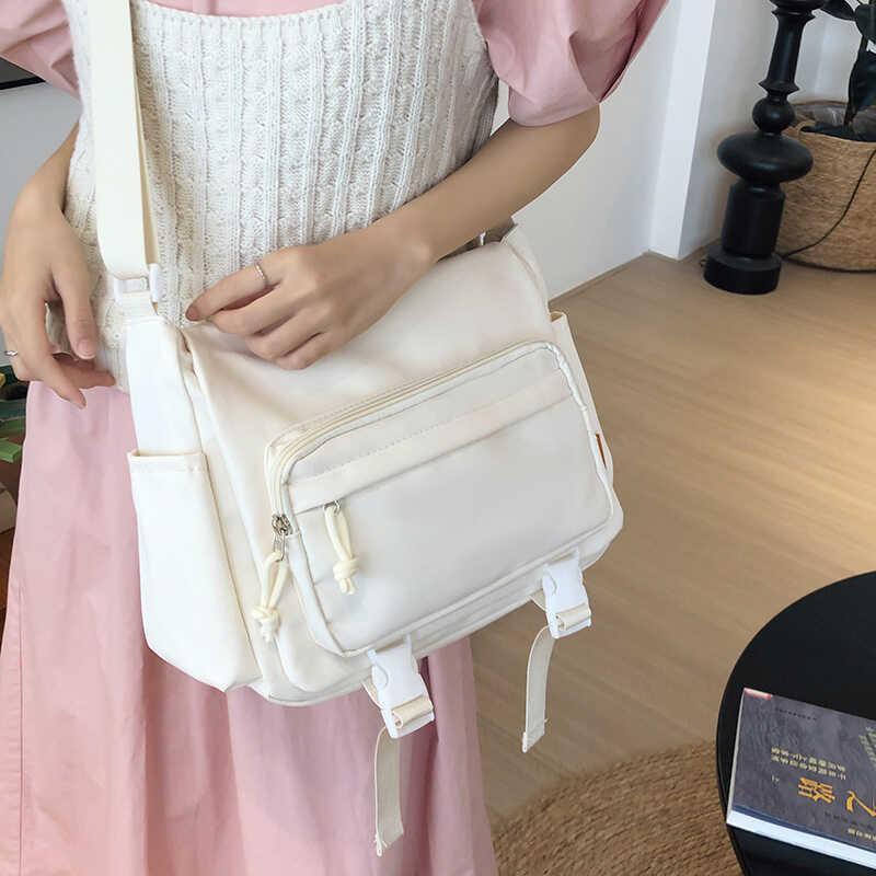 High Capacity Retro Canvas Bag Unisex Style Perfect For Daily Use With Zipper Closure