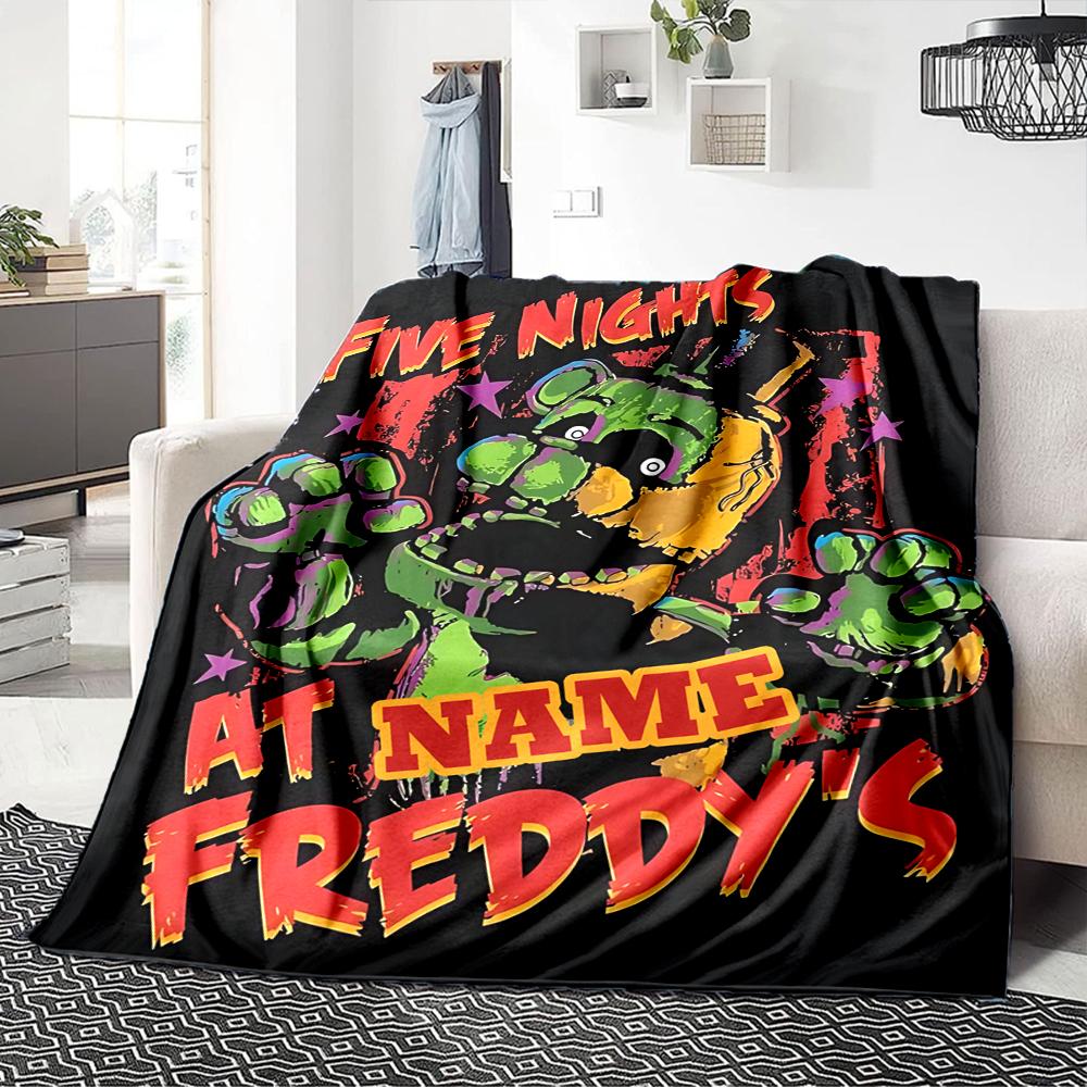 Custom Name Five Nights Freddy'S Party Blanket For Couch Bed Plush Cozy Fuzzy Blanket Super Soft Warm Blankets For Fall And Winter 0916217