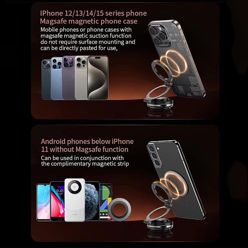 Магнитный автомобильный держатель для телефона с электрической вакуумной присоской, держатель для телефона с навигацией в автомобиле, поворот на 1080°, складная подставка