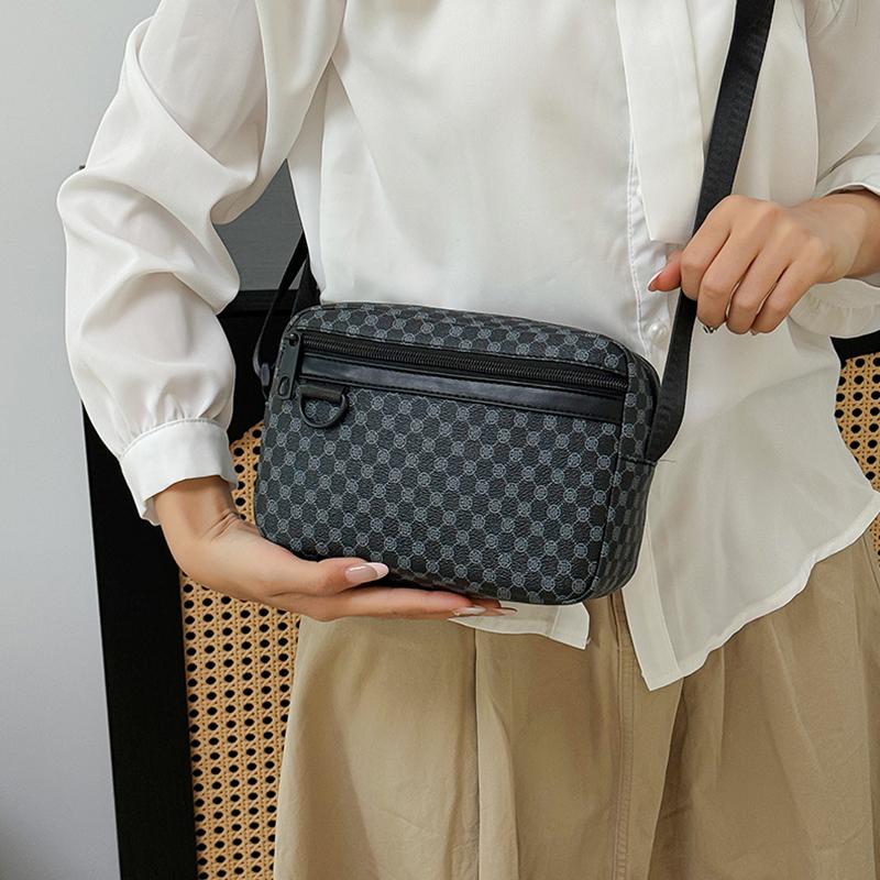 ly designed neutral gender-neutral single-shoulder crossbody bag with patchwork vintage , perfect for daily use.