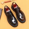 VIP Exclusive Men's British Monk Strap Leather Shoes - Thick-Soled, Genuine Leather, Pointed, Business Casual