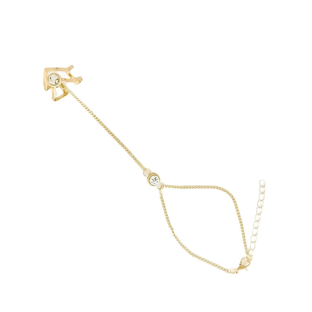 Chic Diamond Inlaid Geometric Arrow Chain Metal Bracelet for Women