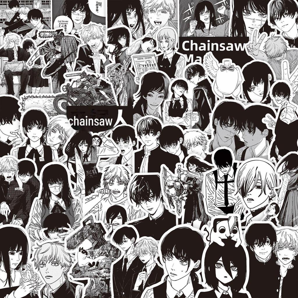 1000 черно-белых аниме-наклеек: Demon Slayer, One Piece и многое другое для украшения блокнота