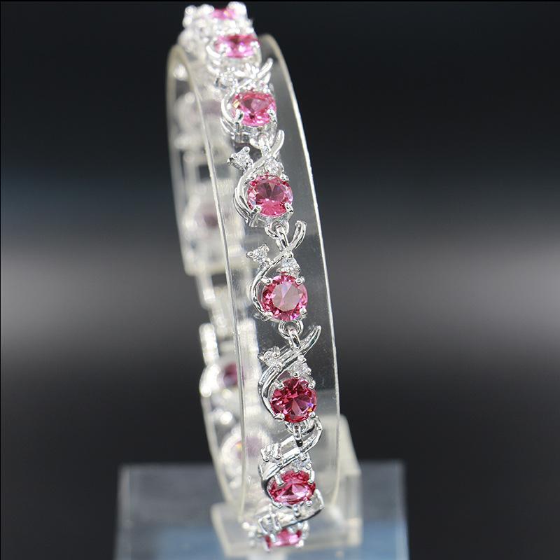 Женский браслет из циркона с цветами свежей сливы, креативный, универсальный, многоцветный