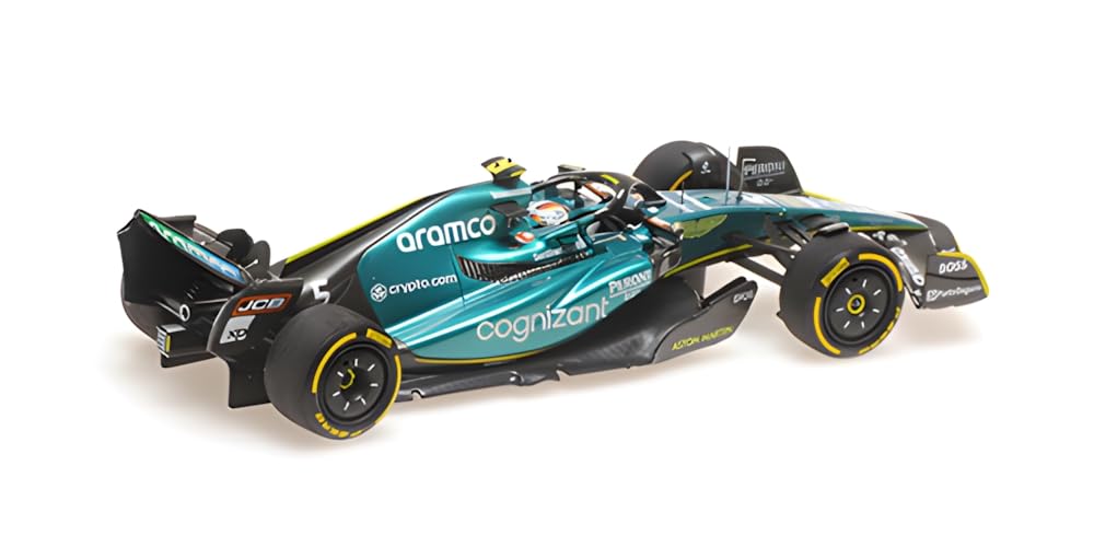 Mini Champs 1/43 Aston Martin Aramco Cognizant F1 Team AMR22 2022 Гран-при Абу-Даби Последняя гонка Себастьян Феттель