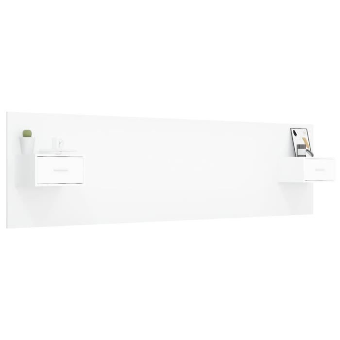 VidaXL Headboard with Cabinets White Engineered Wood 3115724