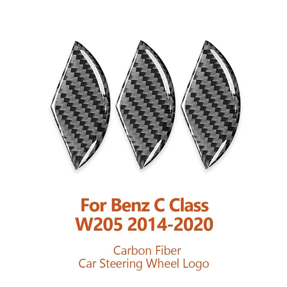 Для Mercedes Benz C Class W205 2014- Карбоновый руль автомобиля логотип декоративные наклейки автомобильные аксессуары для интерьера