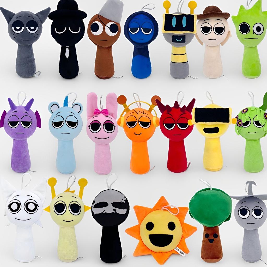 Нетоксичная плюшевая игрушка Sprunki Мистер Фан Компьютерный Спранки Плюшевая игрушка Мягкая игрушка Игры ужасов Мультяшная подушка Набитая кукла Рождество Для подарков на день рождения