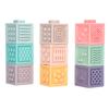 9pcs Baby Block Toy Soft Educational Squeezable Stacking Building Blocks for Toddlers Infants
