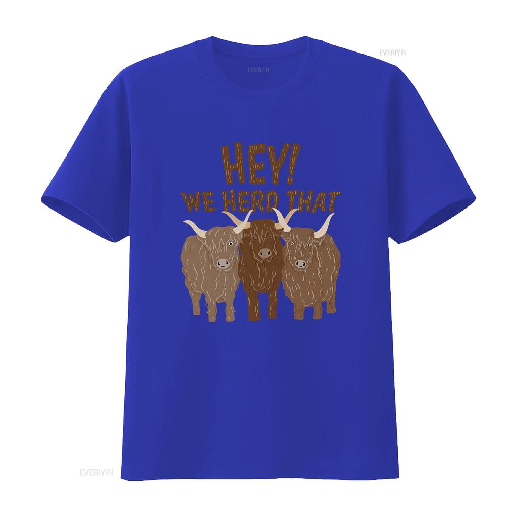 We Herde The Funny Cow Wounisexs Petite Cut T Shirt Vintage Washed Slightly Comfortable Designer Clothes Homme Stretched Graphic