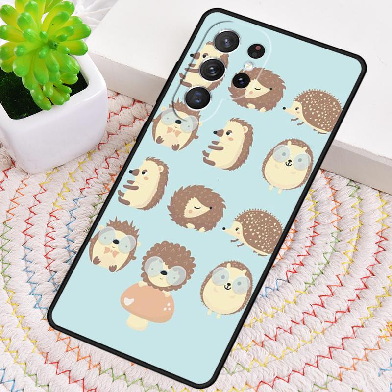 Милый силиконовый чехол для телефона с ежиком для Samsung Galaxy note 10 pro S26 S25 S24 S23 S22 S21 Plus S25Ultra Capa Cover