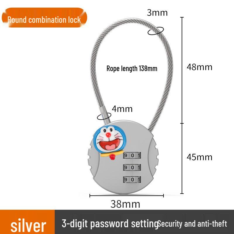 Mini Padlock: Ideal for Dormitory Lockers, Suitcases, Helmets, and Bags