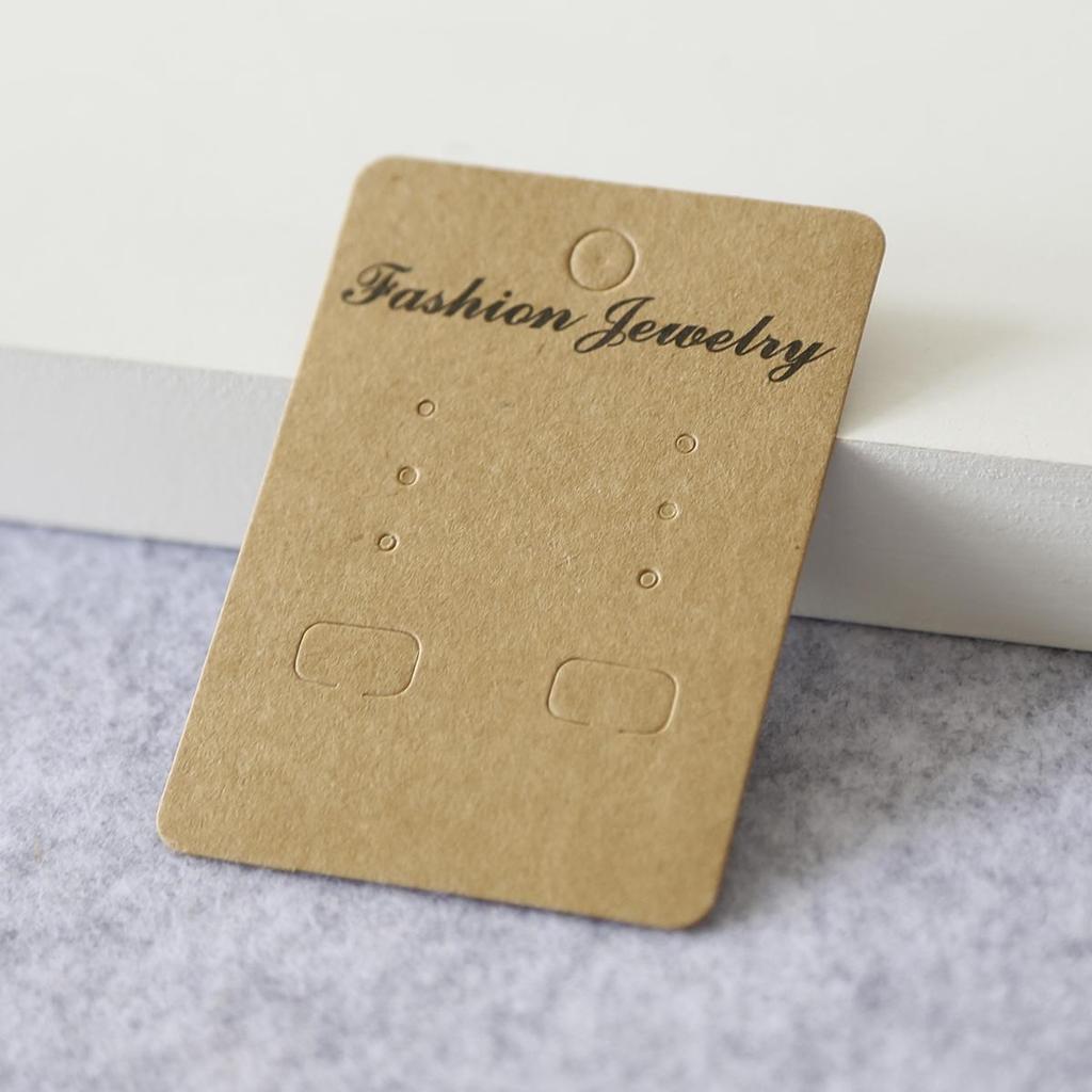 100 шт./пакет, крафт-бумага, лента для волос, упаковка для карточек, ПВХ-бирки, демонстрационные карты для ювелирных изделий, серьги, браслет, ожерелье, подвесные открытки