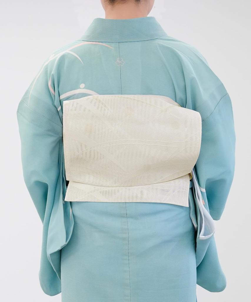 Obi Monsha silk Nagoya Made in x [KYOETSU] [Kyoetsu] (Kimono sash), (patterned fabric), 8-inch wide, obi, Japan, Women's (Tsuyushiba Natural)