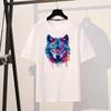 1/2pcs Vivid Fierce Wolf Face Heat Transfer Sticker, DIY Animal Iron-On Decals For Clothes, T-Shirt, Pillow Decorating, Clothing Supplies & Appliques