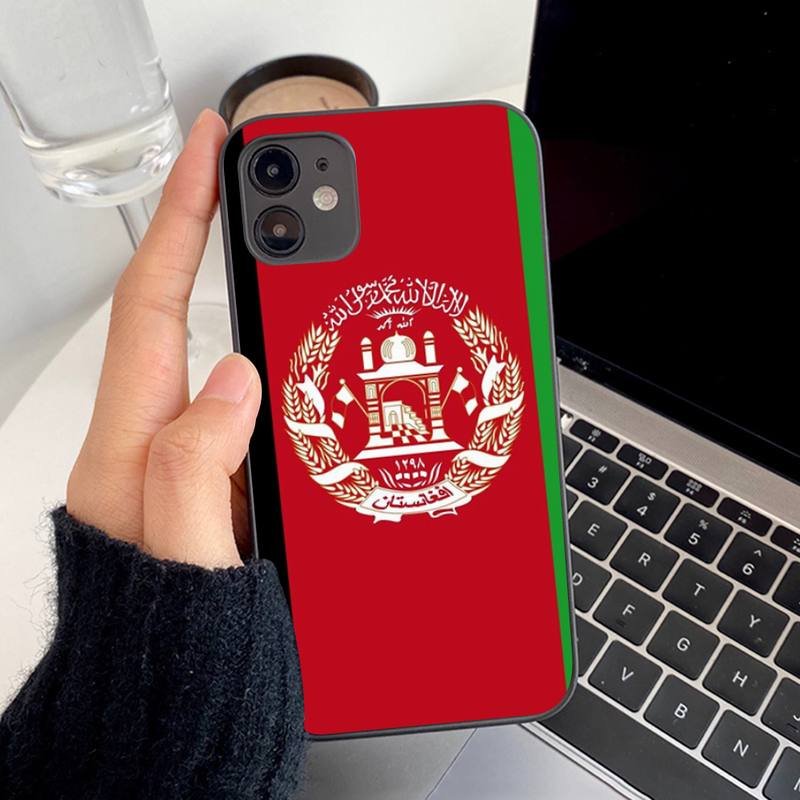 Чехол для телефона с флагом Афганистана для iPhone 13 8 7 6S Plus X 5S SE 2020 XR 11 12 mini pro XS MAX
