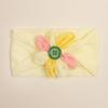 New children's nylon elastic headband, baby candy-colored flower headscarf, summer thin baby hair accessories