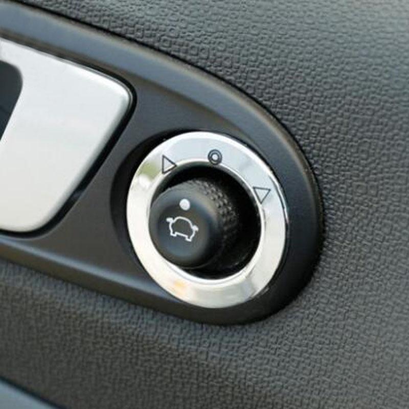 Color My Life ABS хромированная ручка регулировки зеркала заднего вида, зеркало заднего вида, круглые наклейки с блестками для Ford New Fiesta