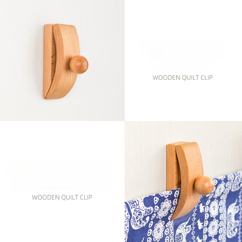 Large Classic Wooden Clip Quilt Hook Wall Hanging Display Carpet Blanket Pendant Quilt Clip