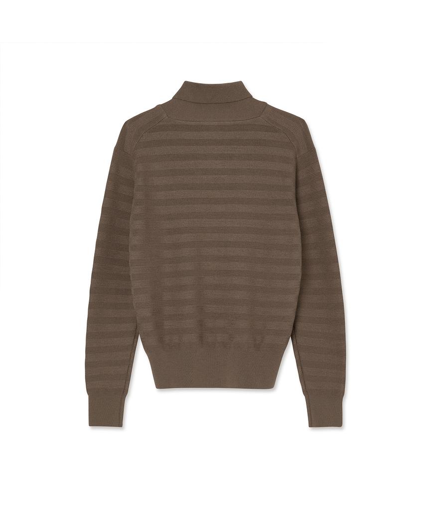 IOLO Wool Silk Shawl Collar_Cocoa