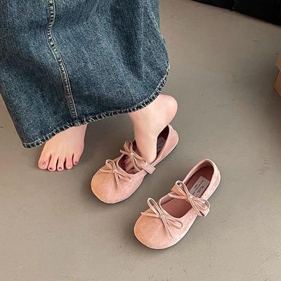 Туфли Мэри Джейн с бантом в стиле ретро, женские, весна-лето, новые универсальные, с плоским дном, с круглым носком и юбкой, модные, одинарные, тренд