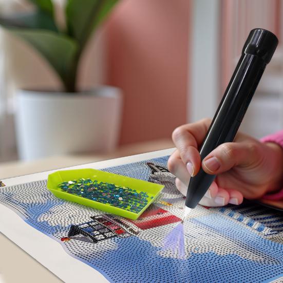 Электрическая ручка для алмазной живописи Вакуумная ручка для выкладки страз Беспроводной инструмент для алмазной живописи без воска для DIY проектов, рукоделия, точность