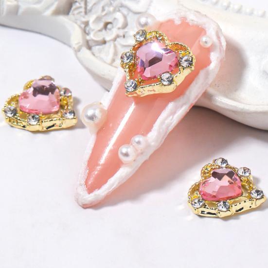 10 шт. стили для ногтей, украшения со стразами, блестящий маникюр, искусство DIY, разнообразные 3D Корона, сердце, подвеска для ногтей