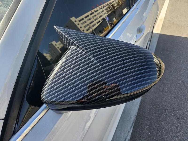 Volkswagen Lamando 15-18 Модификация накладок на зеркала 'Рога Дьявола' из углеродного волокна