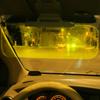 2 в 1 HD Автомобильные антибликовые очки День и Ночь Зеркало для вождения Солнцезащитные козырьки Анти-УФ Антибликовые Солнцезащитный козырек от солнца Вращающийся