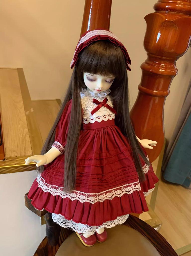 ХАМРЕТИППЗ 14 16 13 BJD Шарнирная кукла Платье куклы Костюм куклы Одежда горничной Шарнирная кукла Наряд Кукла для переодевания Платье куклы Платье принцессы, Красная принцесса