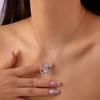 Stainless Steel Hollow Flower Pendant Necklace for Women Minimalist Gold Color Flower Necklace Charms Wedding Party Jewelry