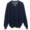Made In Italy Long Sleeve V Neck Sweater 50 Navy Knit Men's Used
