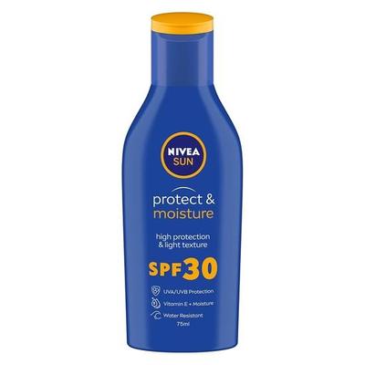 NIVEA Men & Women Sun Protect And Moisture 75Ml Spf 30 Advanced Sunscreen для мгновенной защиты нормальной кожи