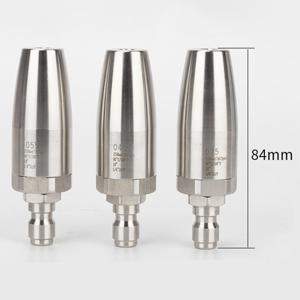 Портативная вращающаяся насадка из нержавеющей стали 1/4 быстроразъемные насадки для мойки высокого давления 3625 PSI Распылительная головка Горячая и холодная вода