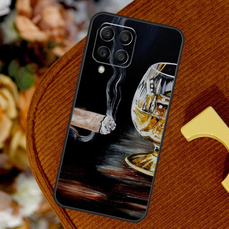 Чехол Сигара и Виски для Samsung Galaxy M14 M34 M54 M12 M32 M52 M53 M33 M13 M20 M15 M55 M31s M30s M21 M51