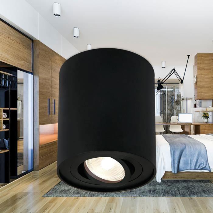 Plafonnier alu GAMA-8010B rond GU10 35W Noir