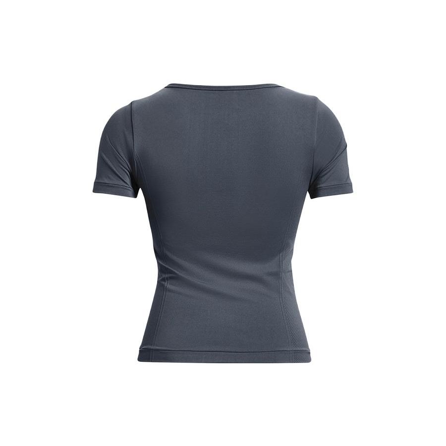 Under Armour Однотонная дышащая повседневная спортивная футболка с коротким рукавом для женщин, топы, серый цвет 1379149-044