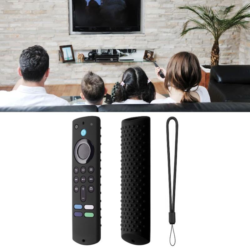 Remote Control Silicone Cover For Fire TV Stick Anti Slip Silicone Protective Case With Lanyard 3rd Gen