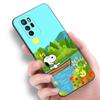 Cartoon Kawaii Snoopy Black Silicone Phone Case For Xiaomi POCO X3 X4 NFC F5 M3 M4 M6 X5 X6 Pro F3 F4 GT 5G C55 C65 M5