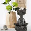 Медитирующая фигурка кошки, смоляная скульптура кошки дзен, сидящая в медитации кошка, украшение для йоги, гостиной, спальни, офиса, подарок для любителя кошек