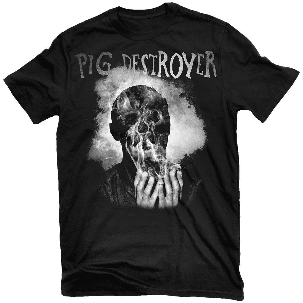Jef Whitehead Design Pig Destroyer Rock Band Graphic Tee  Cotton Round Neck Casual Unisex Tshirt Summer Top
