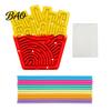 Silicone Sensory Board Activity Board, Christmas Tree Rainbow Ice Stick French Fries Strips with Strings, Silent Fidget Toy for Stress Relief